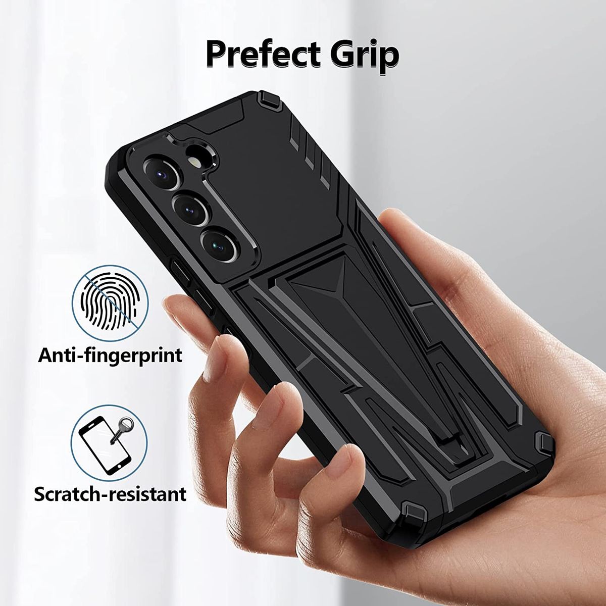 S22+ 5G Case With Stand Military Grade Drop Protection Armor