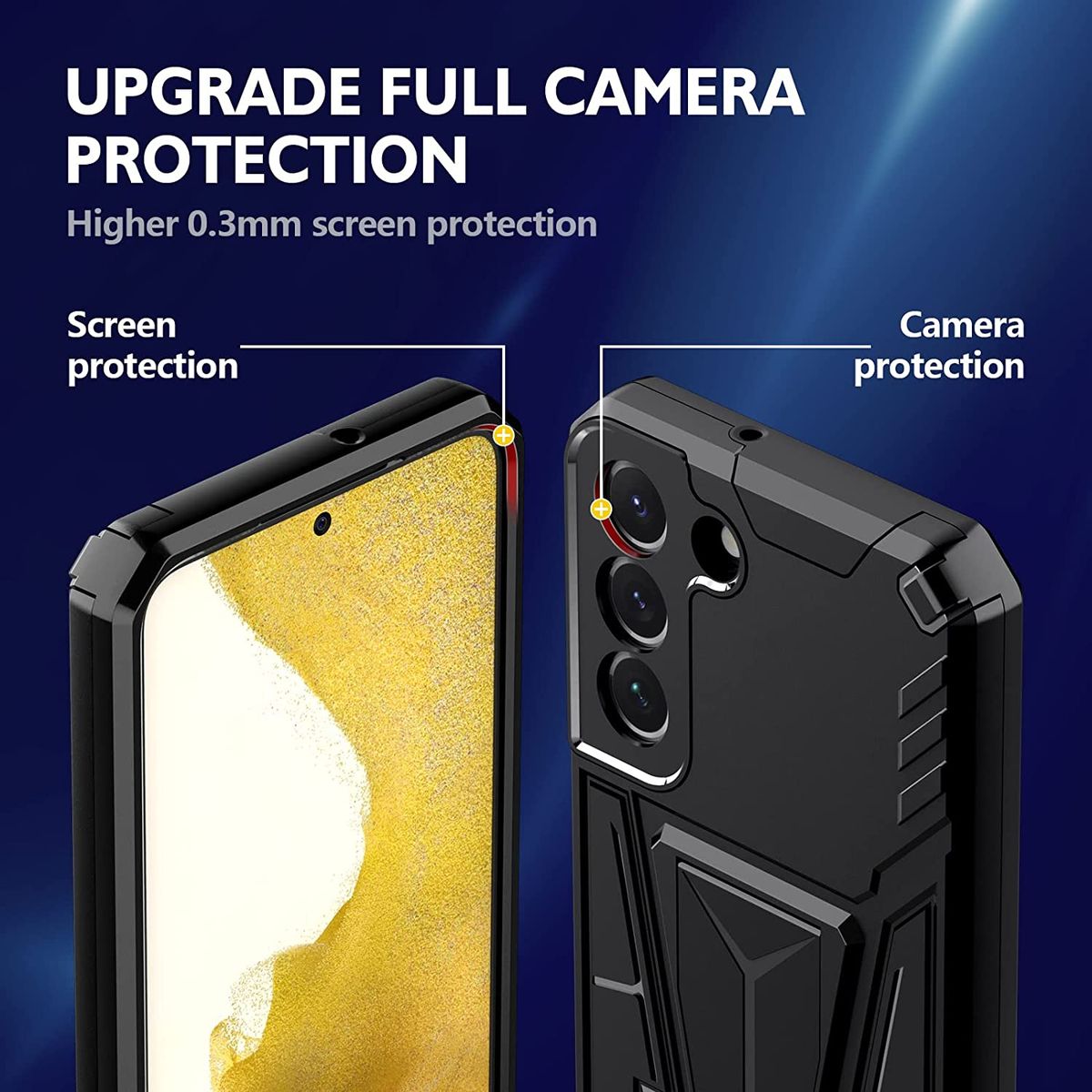 S22+ 5G Case With Stand Military Grade Drop Protection Armor
