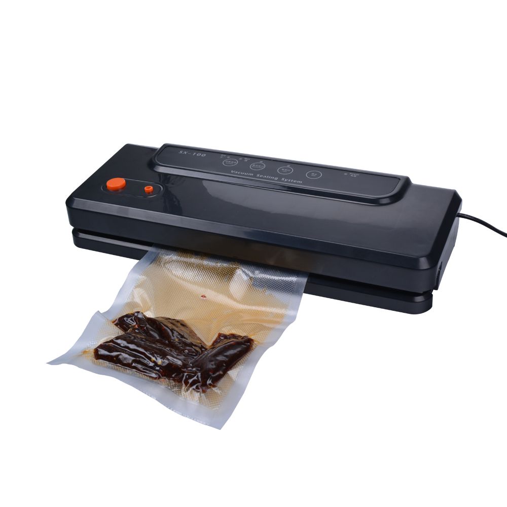 110V 220V Vacuum Sealer 150W Automatic Food Packing Machine With Starter Kit Bags Best For Household Food Saver Dry & Moist(Black)