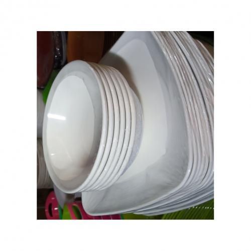12 Pieces Unbreakable Ceramic Round Bowl  And Flat Plates