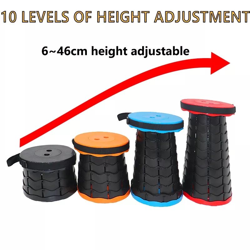 Retractable Folding Stool Portable Camping Collapsible