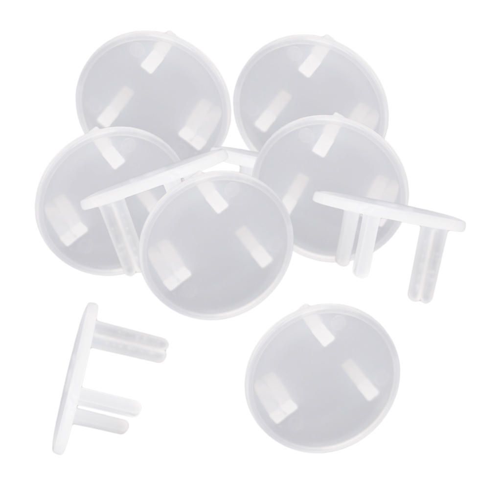 10 Pieces Socket Covers Baby Proofing Safety Outlet Cover For UK Clear