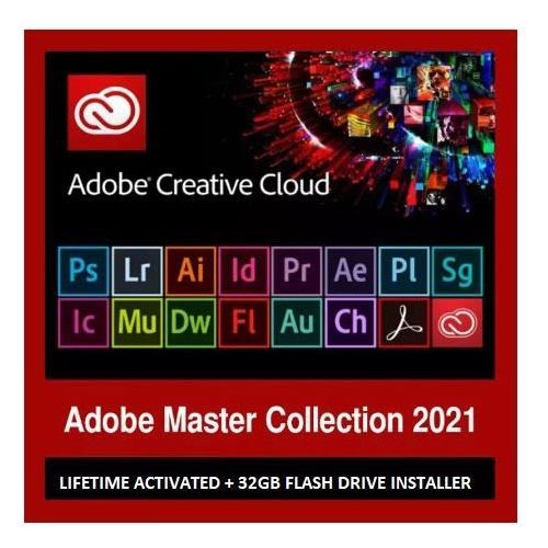 Master Collection CC 2021 - Lifetime Activated With 32gb Usb Flash Drive Installer