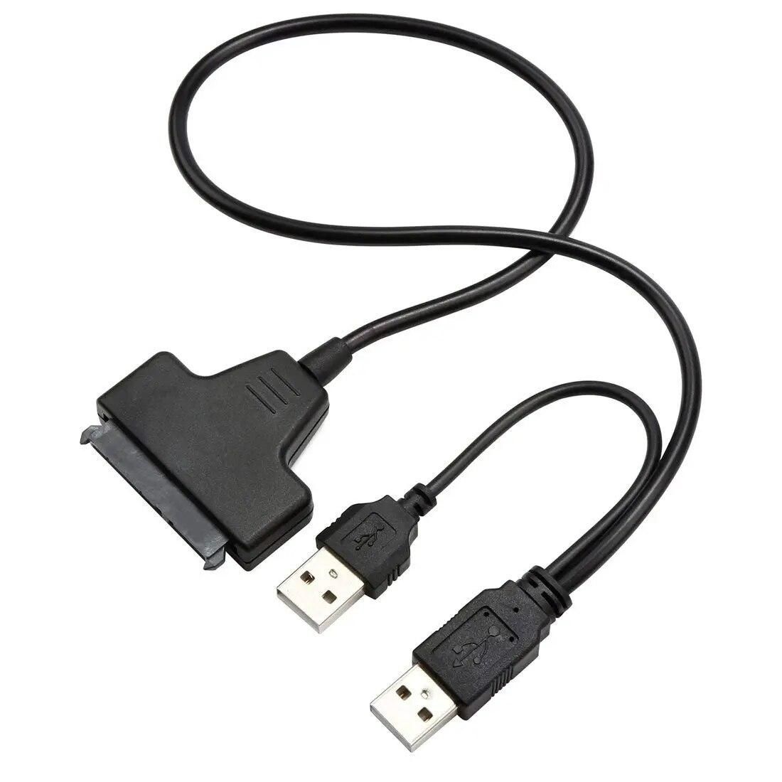 USB 2.0 to SATA 7+15 Pin Adapter Cable For 2.5