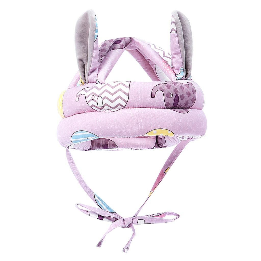 Head Protective Hat Infant Safety Adjustable Helmet Purple（Breathable）