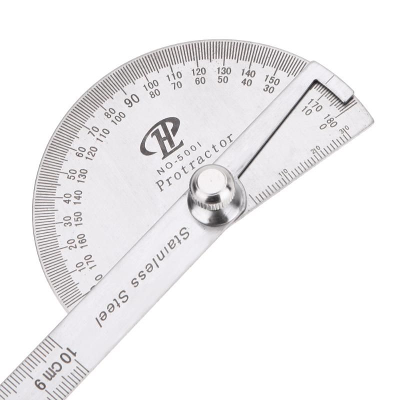 180 Degree Stainless Steel Protractor Angle Finder Rotary