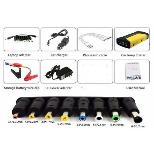 JUMP STARTER KIT And POWER BANK For Cars, Laptop & Mobile Devices - Emergency Car Battery 50800mAH 12V ULTRASAFE LITHIUM  - Torch Light- MULTI FUNCTIONAL