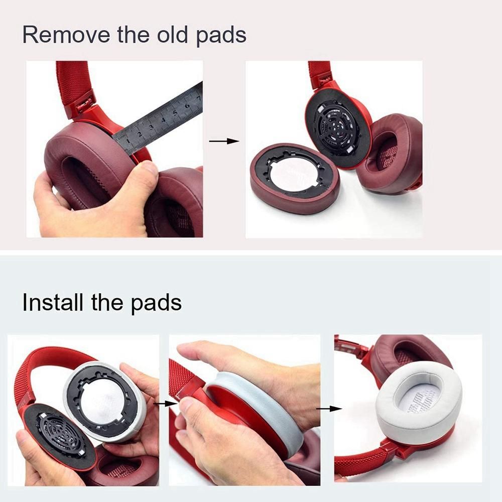 Live 500BT Earpads Replacement Protein Leather and Memory Foam Ear Pads for JBL Live 500BT Wireless Over-Ear Headphones
