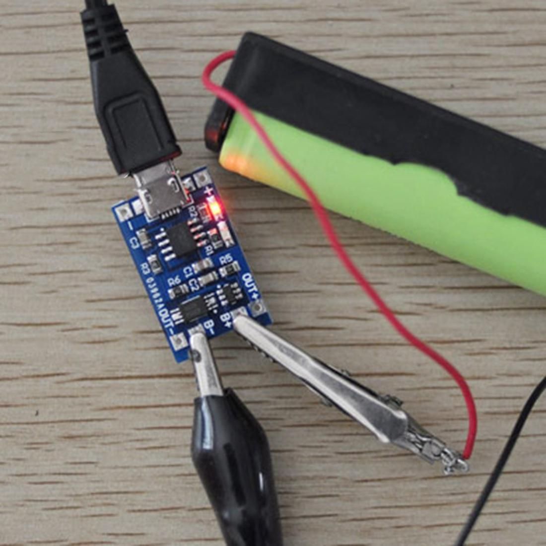 10 Pcs Micro-USB 5V 1A 18650 TP4056 Lithium Battery Charger Module Charging Board with Protection Dual Functions