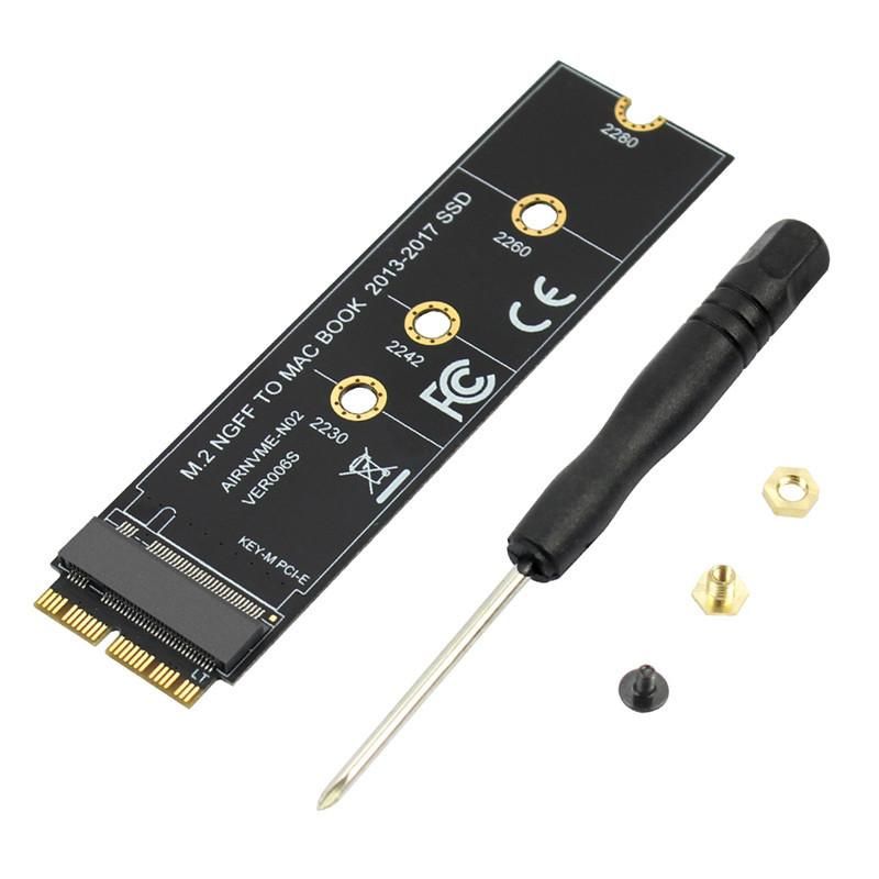 M2 NVME SSD Convert Adapter Card for Air Pro Retina 2013-2017 NVMEAHCI SSD Kit for A1465 A1466 A1398 A1502
