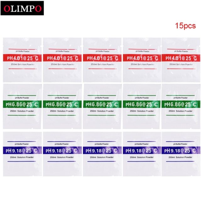 15pcs Lot Ph Buffer Powder Measure Calibration Solution Ph