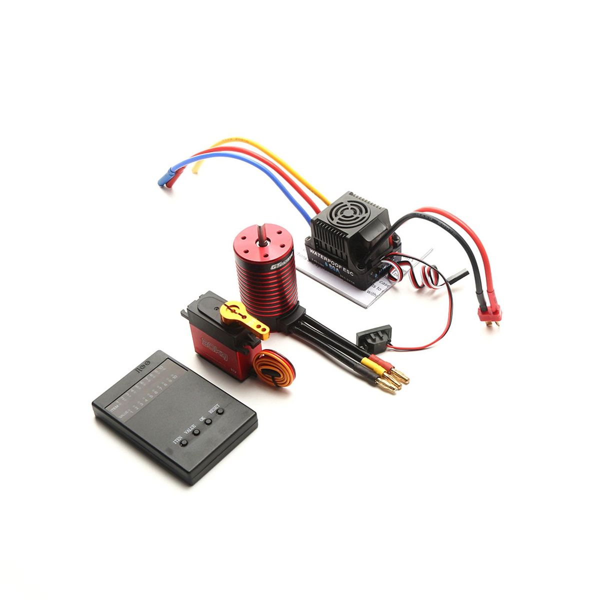 GTSKYTENRC Waterproof 3660 Brushless Motor 4200KV with 80A Brushless ESC 30KG Servo Programming Card Replacement for TRAX4 WLtoys Remote Control Car 1/8/1/10 Tamiya