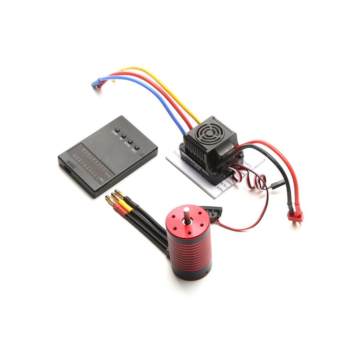 GTSKYTENRC Waterproof 3660 Brushless Motor 4200KV with 80A Brushless ESC Programming Card Replacement for TRAX4 WLtoys Remote Control Car 1/8/1/10 Tamiya