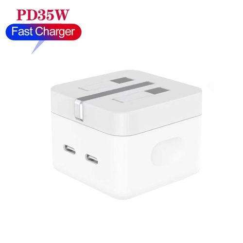 Super Fast 50W IPhone Charger Dual USB Type C Lighting Fast Charger For Iphone 14 Pro Max/14 Plus/14/13 Pro Max/13 Pro/13/13 Mini/12 Pro Max/12 Pro/12/12 Mini/11 Pro Max/11 Pro/11 And Ipads