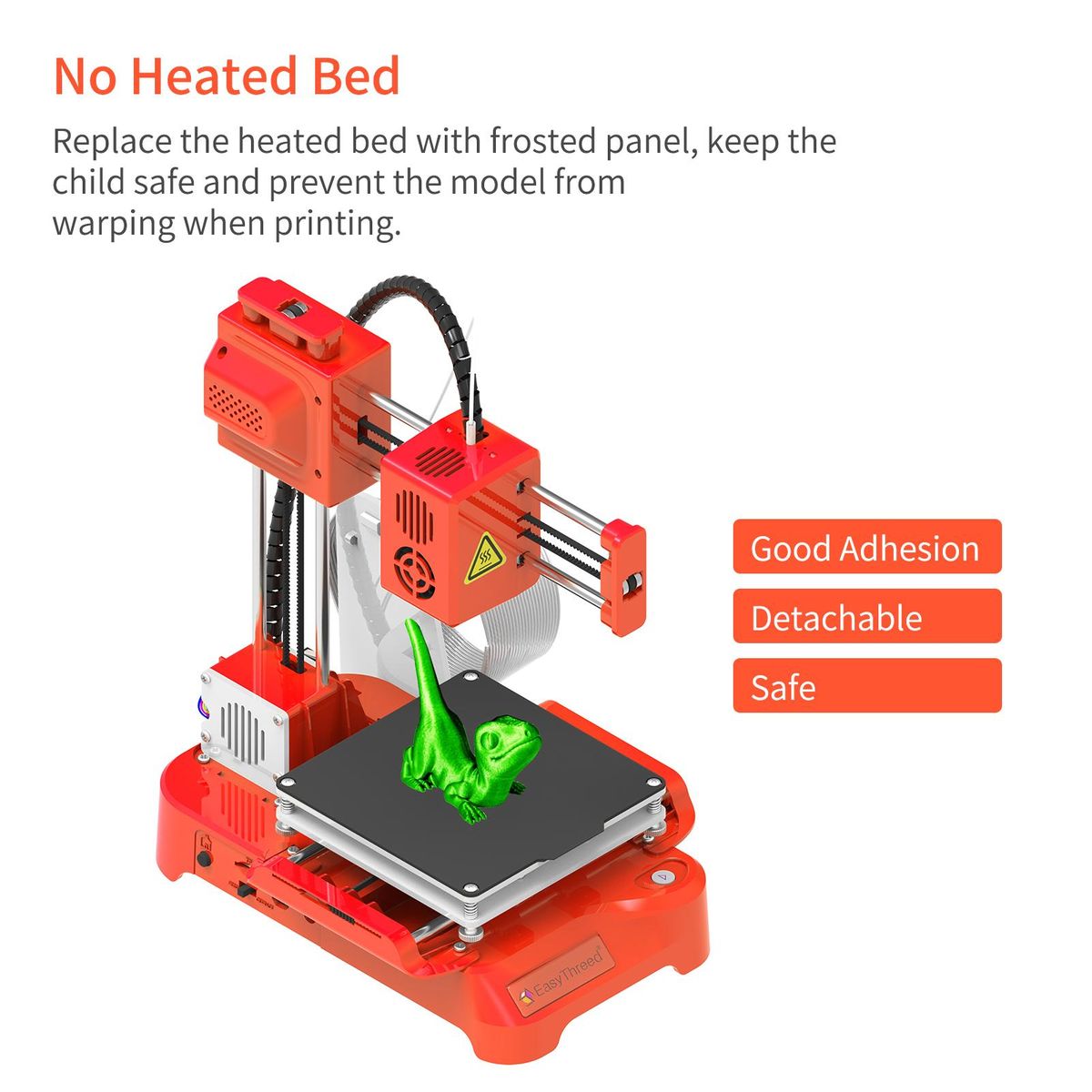 EasyThreed 3D Printer for Kids Mini Desktop 3D Printer 100x100x100mm Print Size No Heated Bed One-Key Printing with TF Card PLA Sample Filament for Beginners Household Education