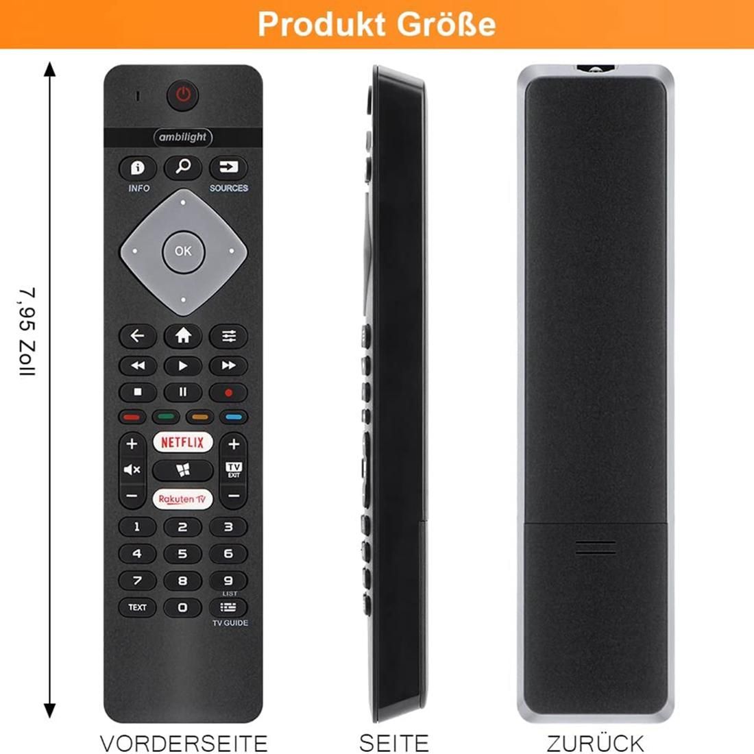 Remote Control Replacement for All Philips Ambilight 4K Smart LED TV 75PUS6754/12 65PUS6754/12 65PUS6704/12 55PUS6754