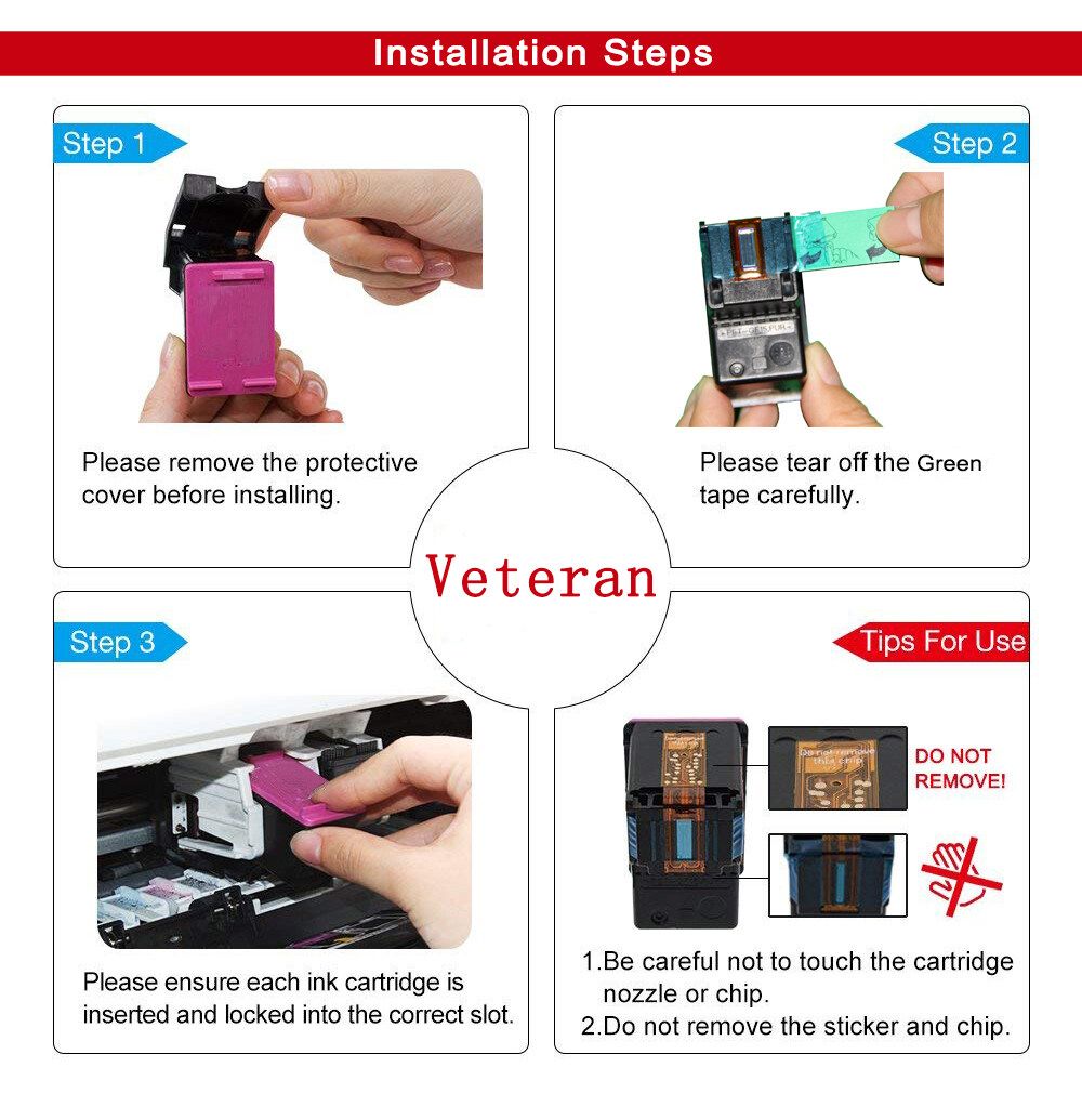 Veteran Ink Cartridge 304XL New Version For Hp304 304 Xl Deskjet Envy 2620 2630 2632 5030 5020 5032 3720 3730 5010 Printer Black