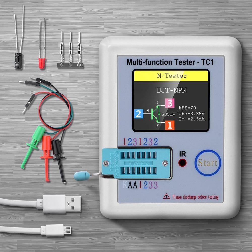 1.8 Inch 160X128 Colorful Display Multi-Functional TFT Backlight Transistor LCR-TC1 Tester for Diode Triode Capacitor
