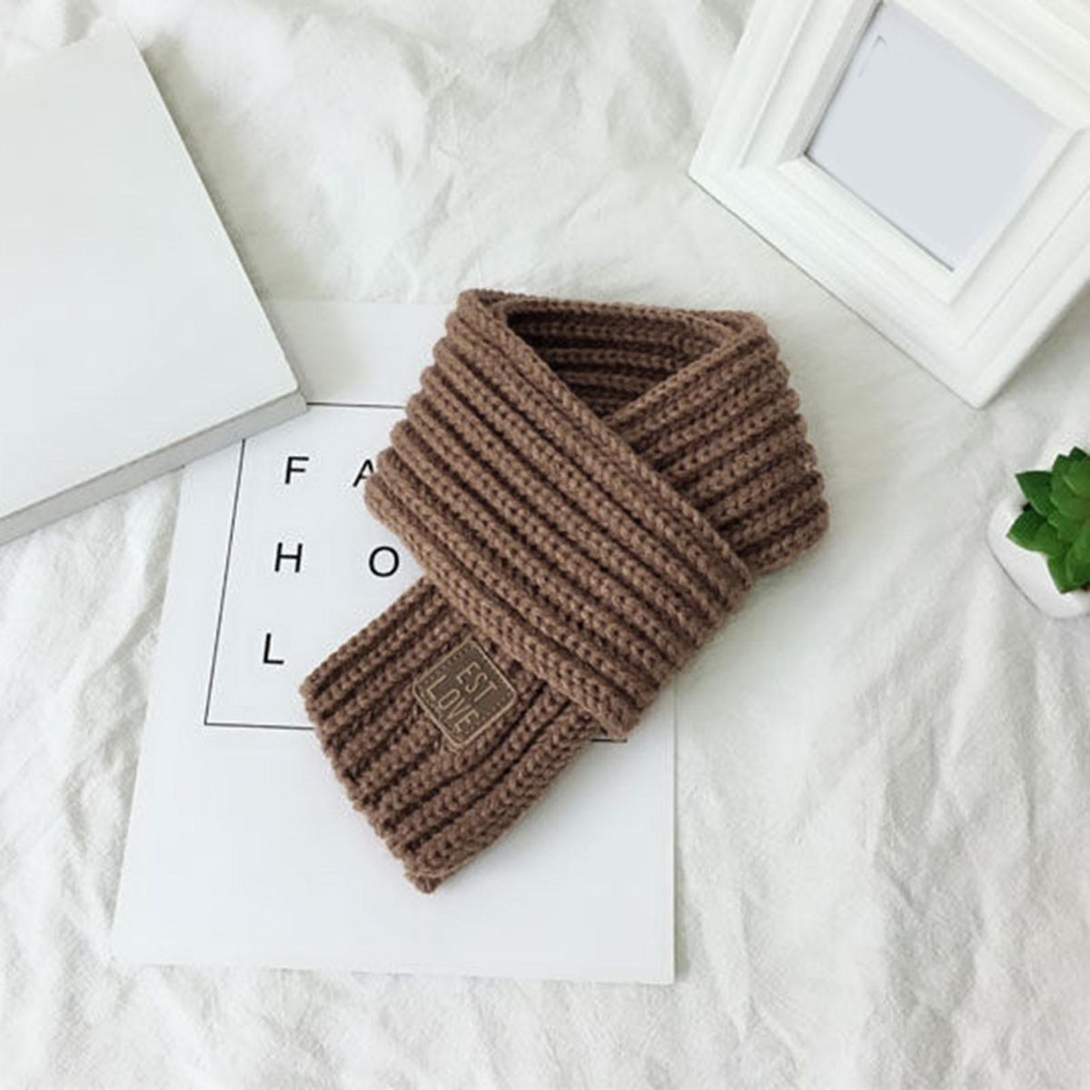 Warm Neck Set Cozykidz Knitted Neck Wrap Soft Warm Winter for Babies Khaki