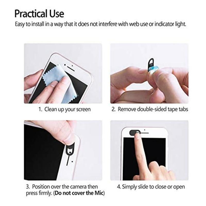6 Pack Webcam Cover Slide Privacy Protection Ultra Thin Laptop Camera Cover For Computer MacBook Pro Smartphone