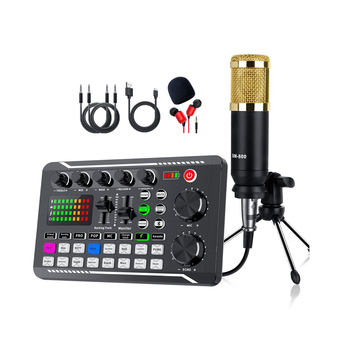 F998 BM800 Set Portable Sound Card Kit Condenser