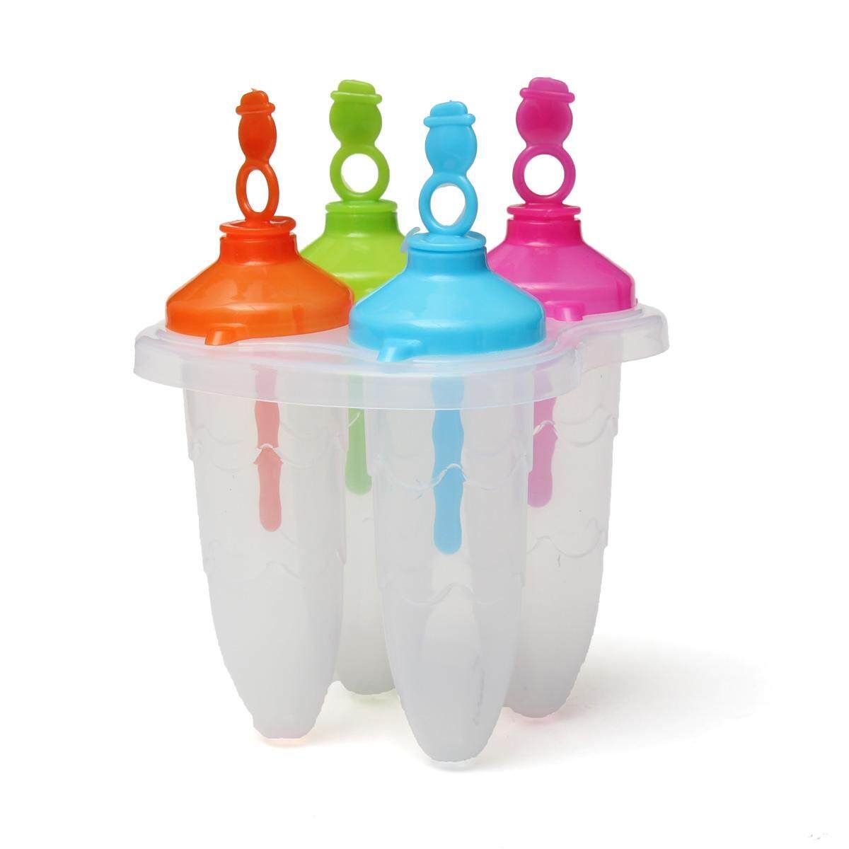 4 Ice Maker Cone Shape Snowman Handle Ice Mold Popsicle Frozen DIY Set