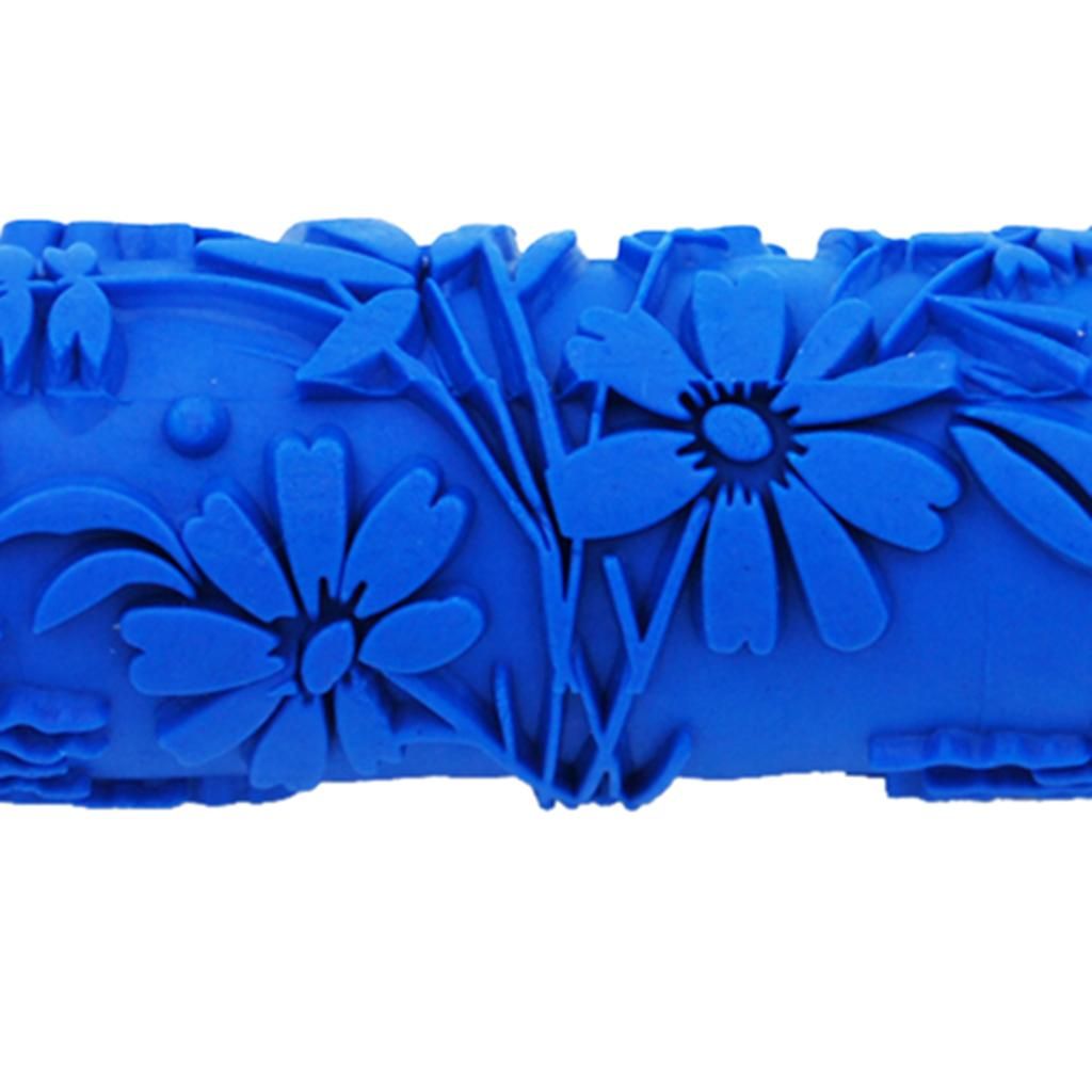 5'' Embossed  Roller Sleeve Wall Stencil Brush Flower Pattern #5S