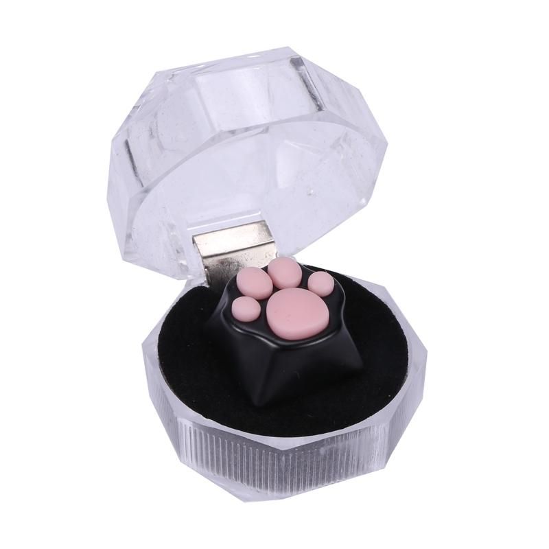 Cat Claw ESC Keycap PBT + silicone Keycap for Mechanical Keyboard-Black&Pink