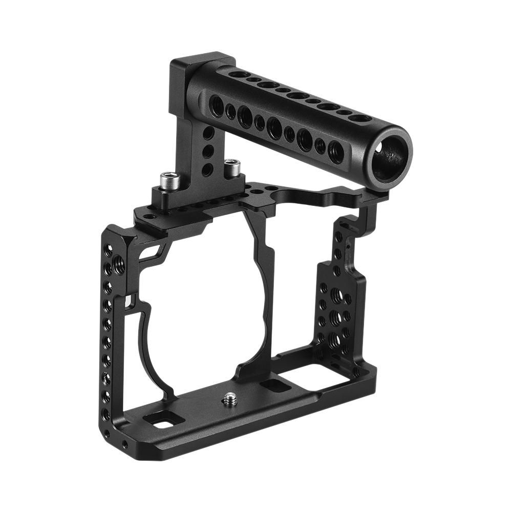 Andoer Aluminum Alloy Camera Cage + Top Handle Kit Video Film Movie Making Stabilizer System for Sony A7/ A7R/ A7S Camera