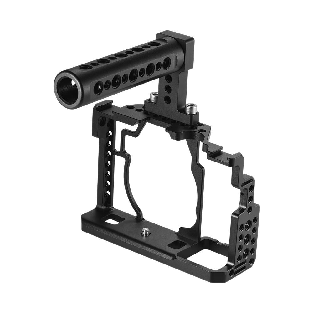 Andoer Aluminum Alloy Camera Cage + Top Handle Kit Video Film Movie Making Stabilizer System for Sony A7/ A7R/ A7S Camera