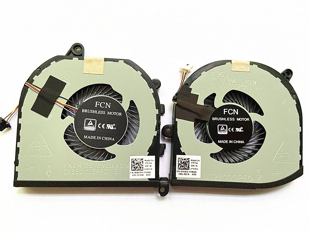 Laptop CPU GPU Cooling Fan For Dell Precision 5530 M5530 XPS 15 9570 0MV340 XPS15 7590 008YY9 0TK9J1