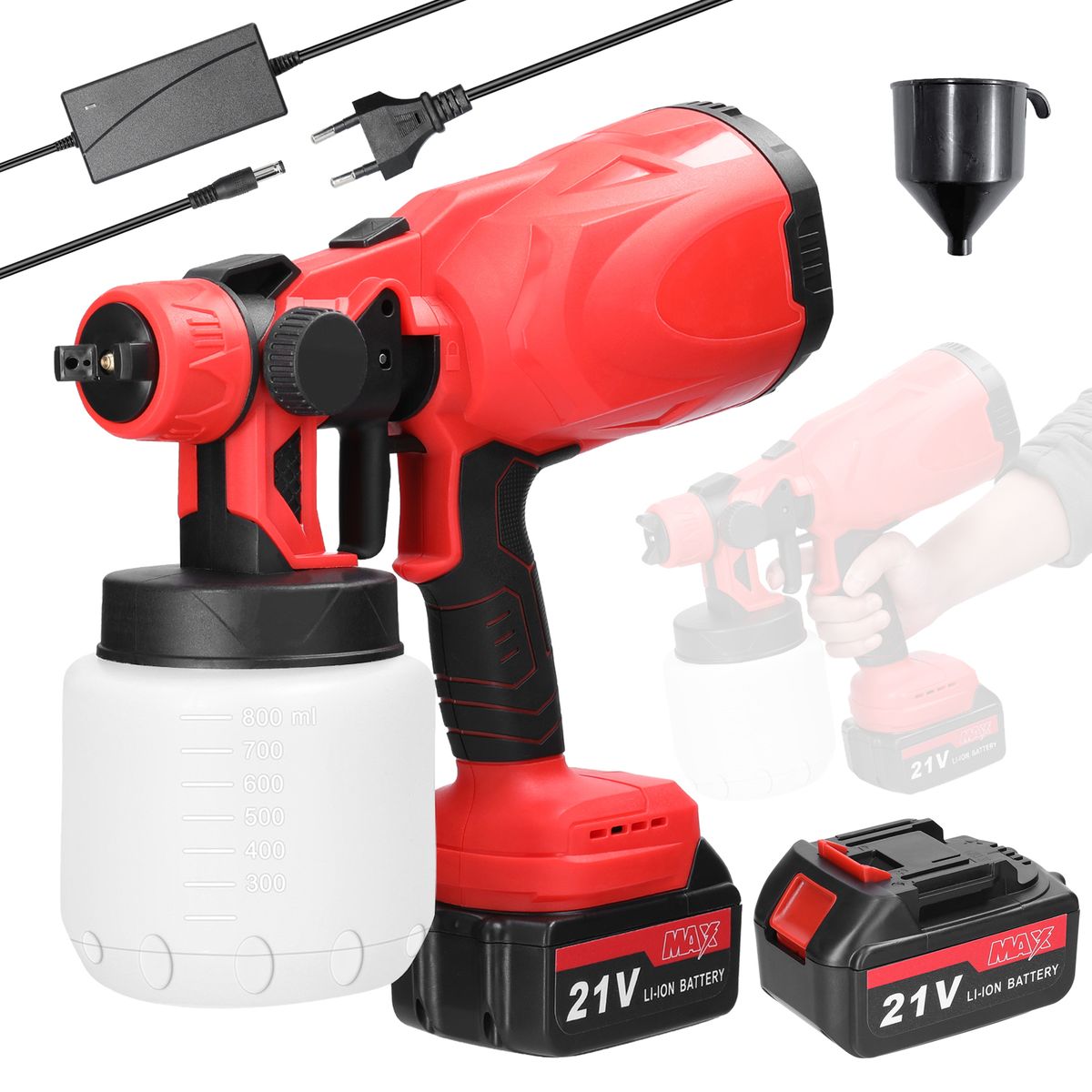 Handheld 21V Electric Sprayer Output Volumes Adjustable