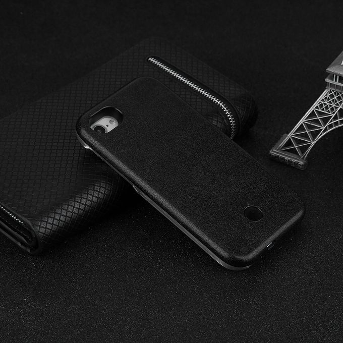PC LED Selfie Case Light Up Glowing Phone Case Suitable For IPhone 6P/6SP Black