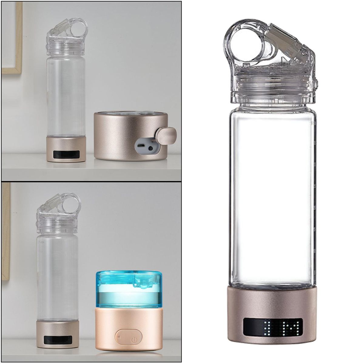 Hydrogen Water Bottle 400ml Electrolysis Hydrogen Rich Water Maker