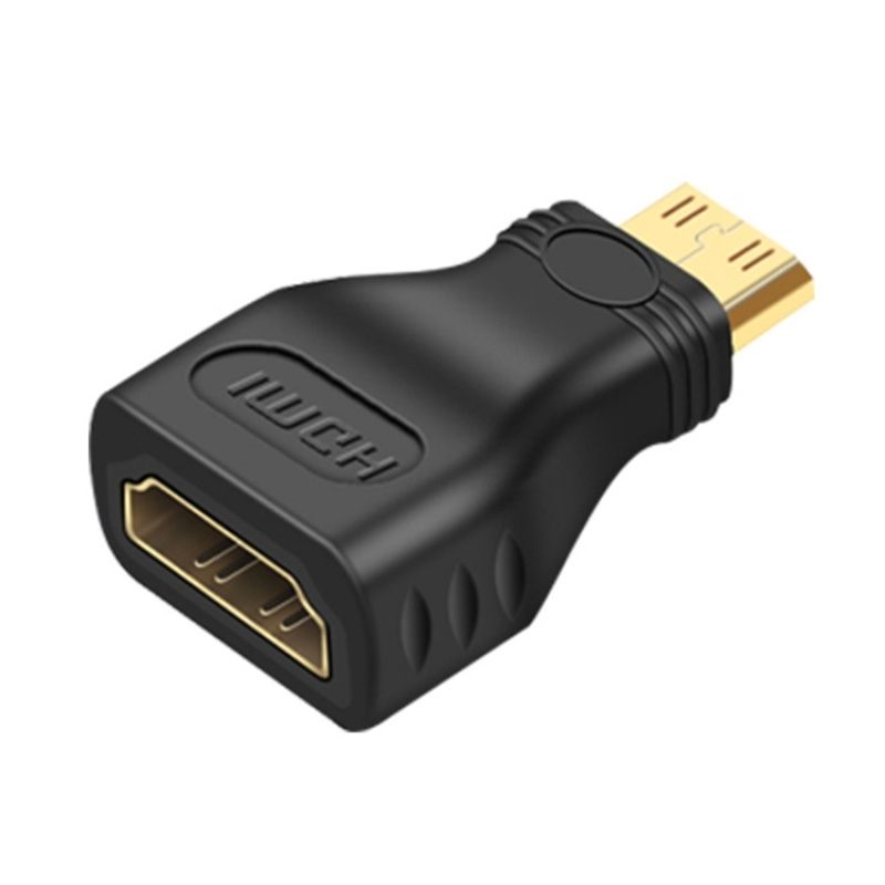 Mini HDMI Male To HDMI 19 Pin Female Adapter(Black)