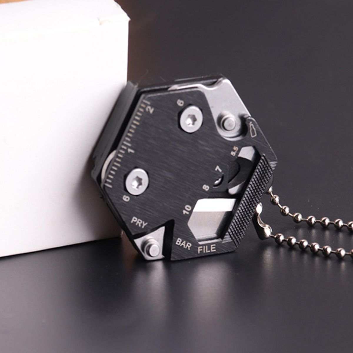 Mini Multitool Keychain Ruler Precision Screwdriver Pocket
