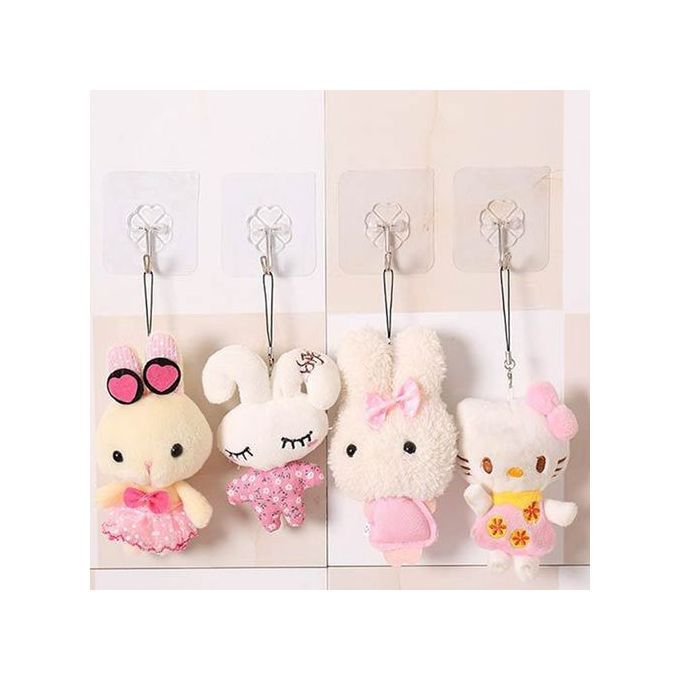 100 PCS Kitchen Bathroom Wall Hanging Transparent Glue Hook