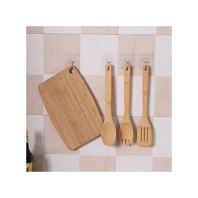 100 PCS Kitchen Bathroom Wall Hanging Transparent Glue Hook