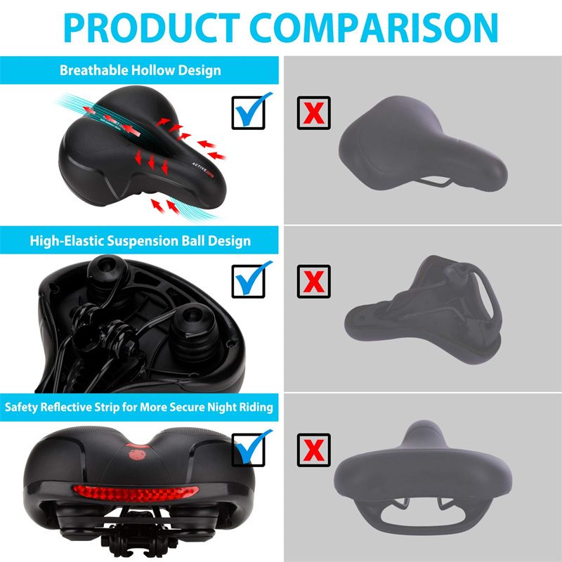 MTB Bicycle Saddle Seat Big  Bicycle Road Cycle Saddle Mountain Bike  Seat Shock Absorber Wide