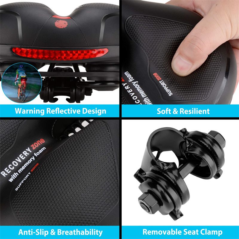MTB Bicycle Saddle Seat Big  Bicycle Road Cycle Saddle Mountain Bike  Seat Shock Absorber Wide