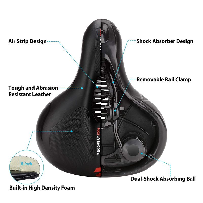 MTB Bicycle Saddle Seat Big  Bicycle Road Cycle Saddle Mountain Bike  Seat Shock Absorber Wide