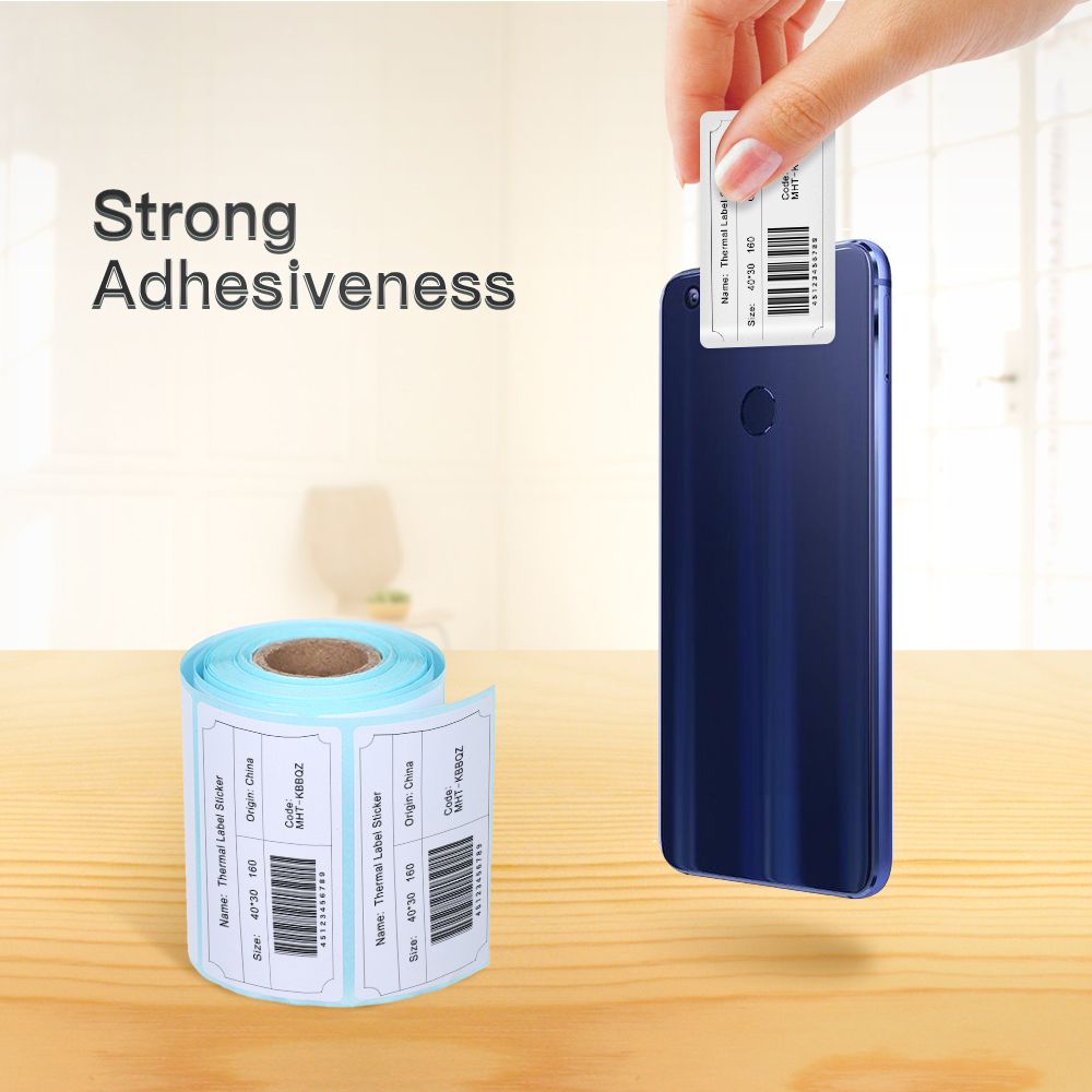 Thermal Label Sticker 10 Rolls Waterproof Oil-proof