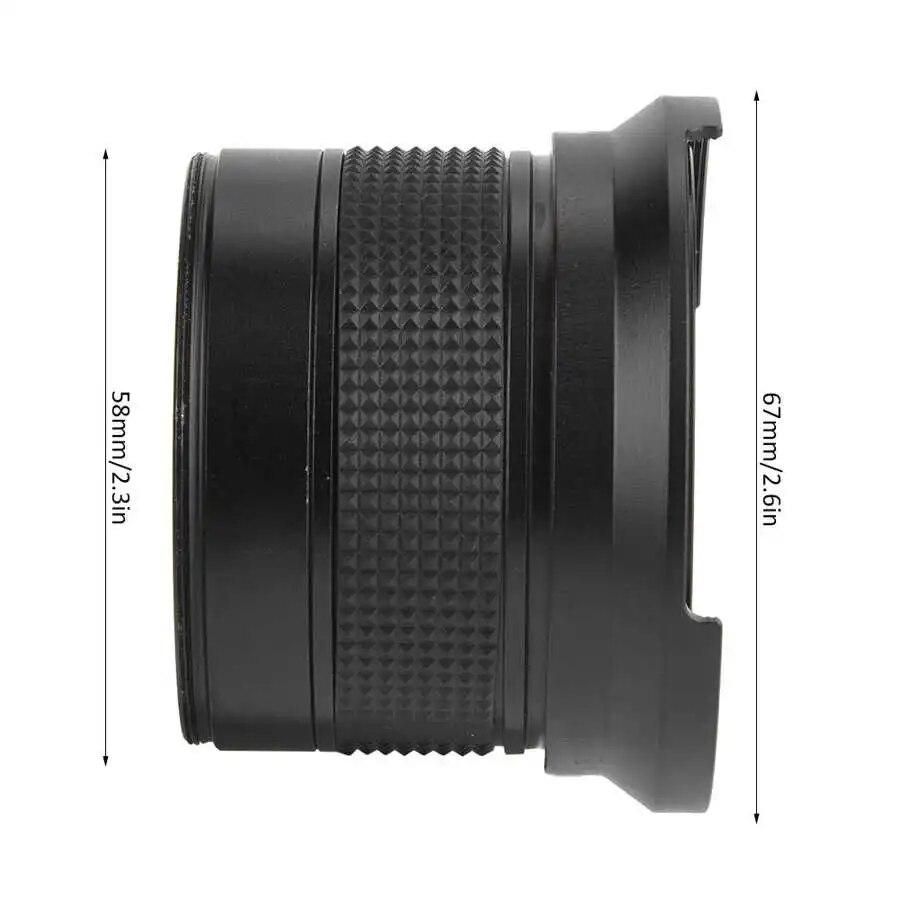 58mm 0.35X Fish Eye Super Wide Angle Fisheye Lens for Canon Nikon Sony DSLR Camera Fisheye Camera Lens Wide Angle Macro Lenses
