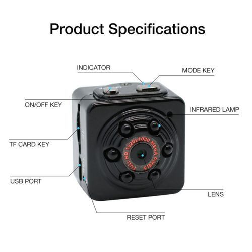 SQ9 Mini Camera 480P Video Recorder Digital Cam Micro Full HD IR Night Vision Smallest DV DVR Camcorder PK SQ11 SQ8(Black)