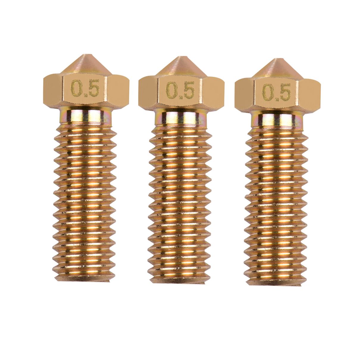 3pcs 3D Printer Extruder Brass Volcano Nozzle M6 Thread