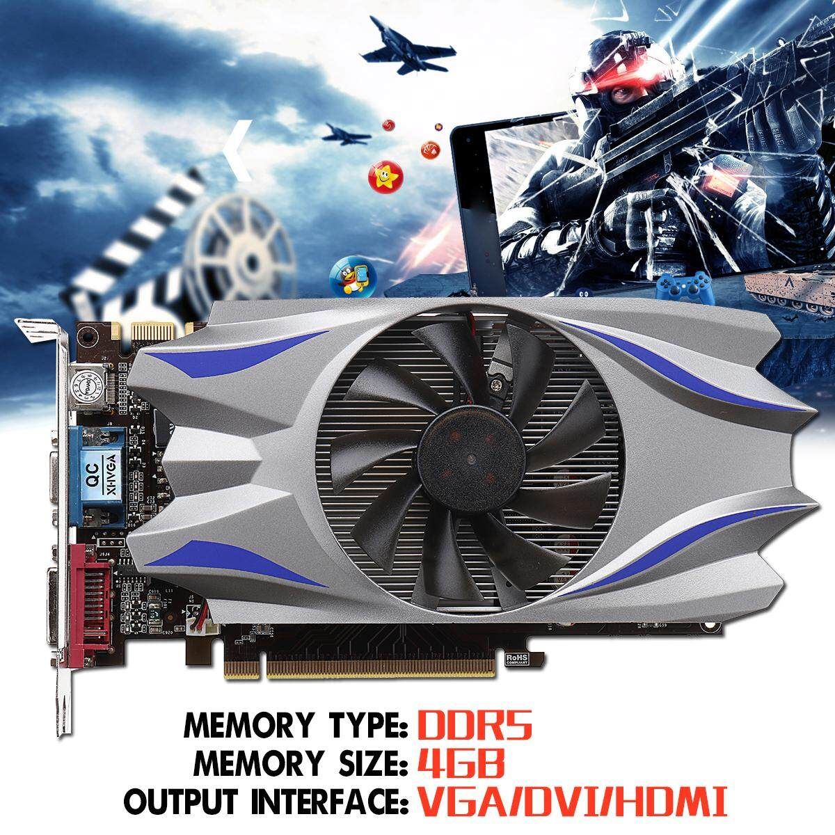GTX760 4GB DDR5 3600MHz 128Bit -E VGA DVI HDMI Game Graphics Card For NVIDIA GeForce