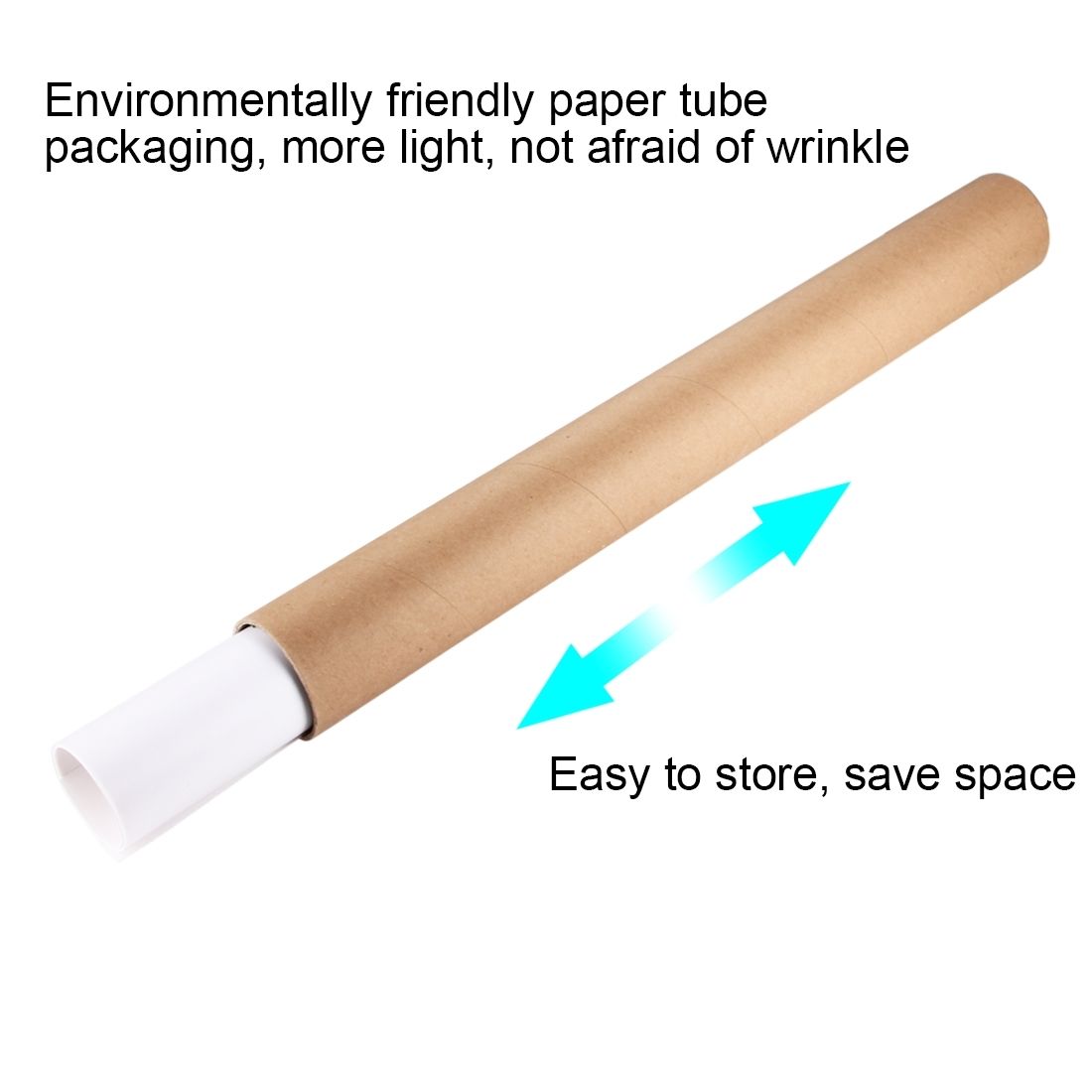 PULUZ Photography Background PVC Paper Kits For Studio Tent Box, Size: 120cm X 60cm(White)