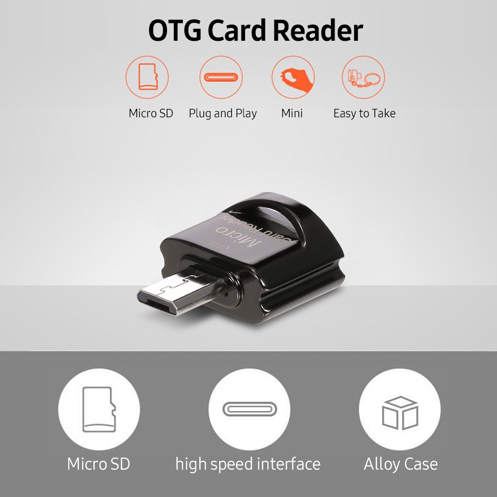JY-924 Mini OTG Card Reader Support Micro USB Port Memory