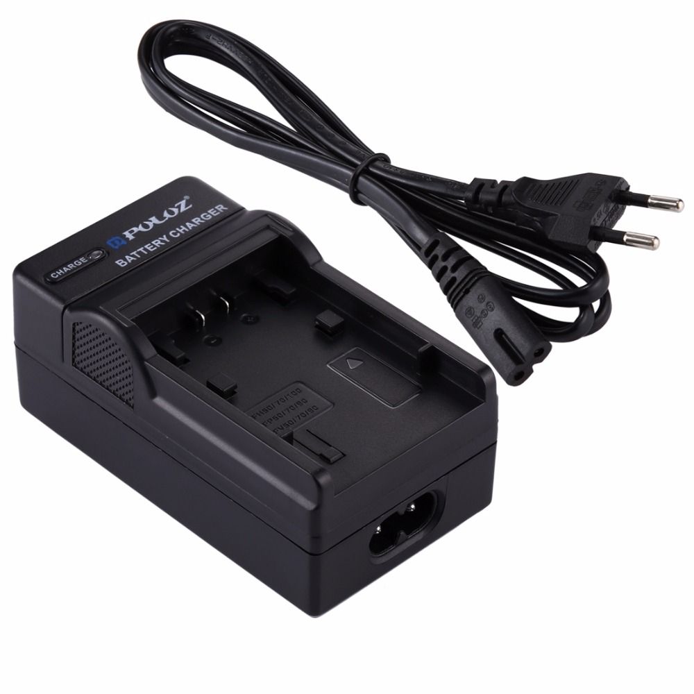 EU Plug Battery Charger W/h Cable For Sony NP-FH50/70/100 NP-FP50/70/90 NP-FV50/NP-FV70/90 Battery For Sony HDR-CX500E