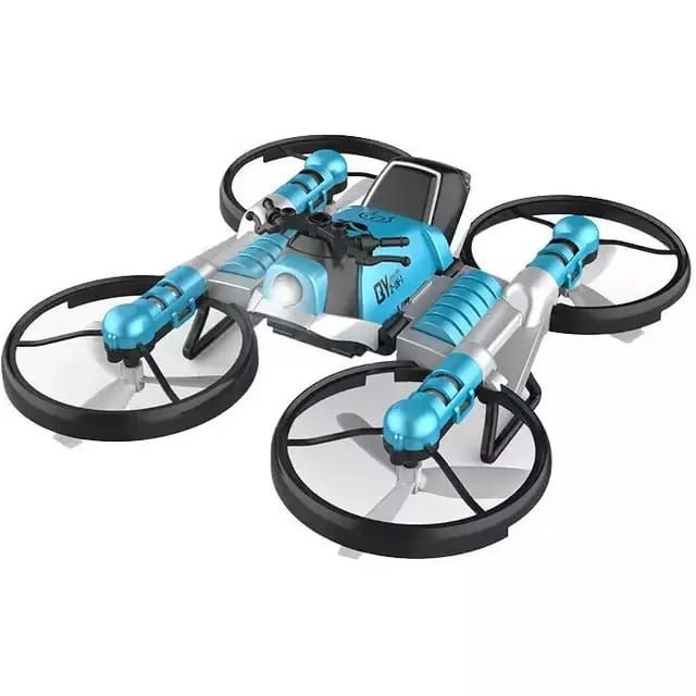 Flying Motorcycle Drone Drift Car Folding Quadcopter Wifi FPV Drone Camera RC 3D Flip & 2 Batteries